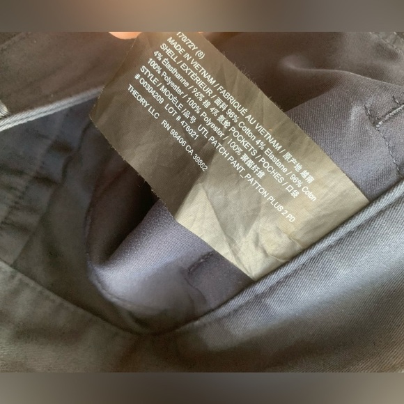 Theory UTILITY PATCH COTTON PANTS NAVY NWT M - Picture 8 of 8